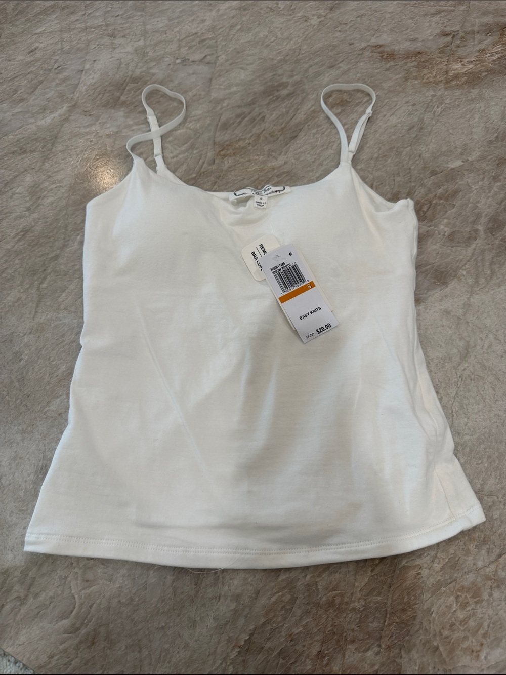 Pippa & Julie White Built-In Bra Cami